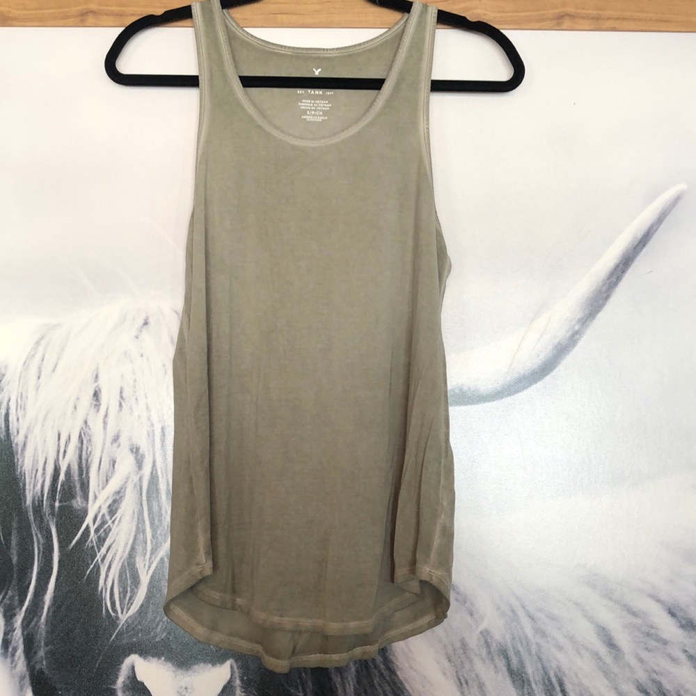 AE Sage Green Heathered Favorite Tank.